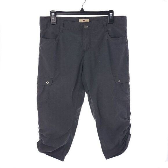 Woolrich Solid Gray Cargo Capri Outdoor Hiking Womens Size 8 - Picture 1 of 11
